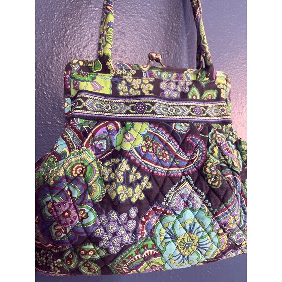 Vera Bradley Blue Rhapsody Kiss Lock Shoulder Bag - Picture 4 of 10